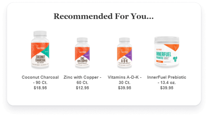 Product recommendations carousel
