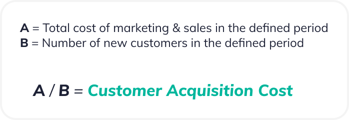 Cost of Marketing & Sales divided by the number of new customers is equal to the customer acquisition cost (or CAC)