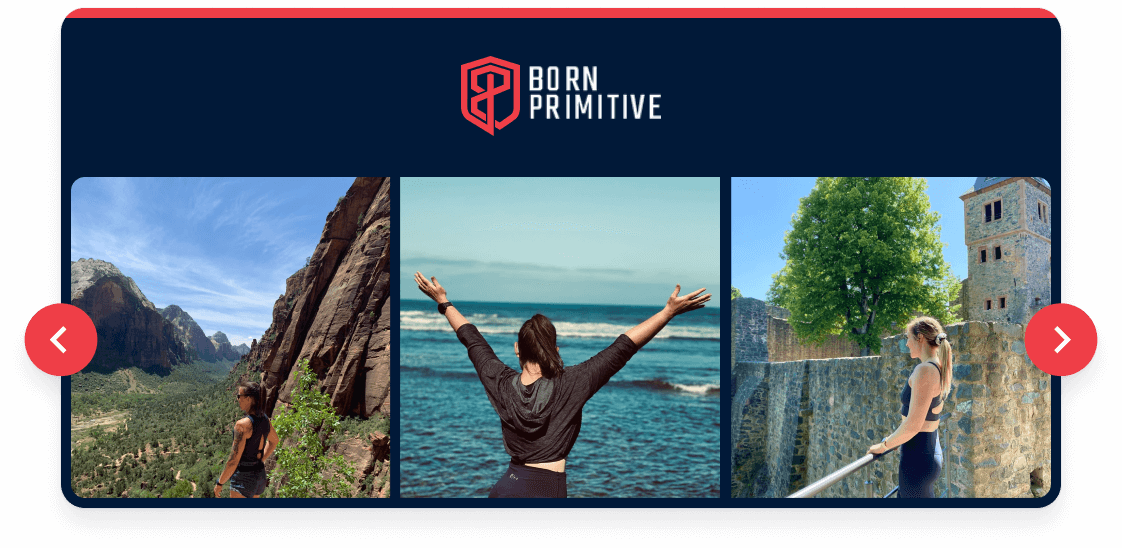 UGC carousel for Born Primitive