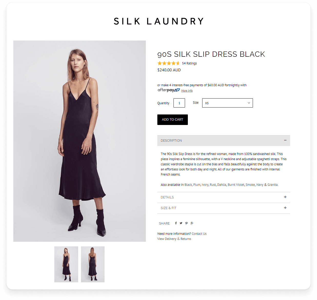 Silk Laundry PDP