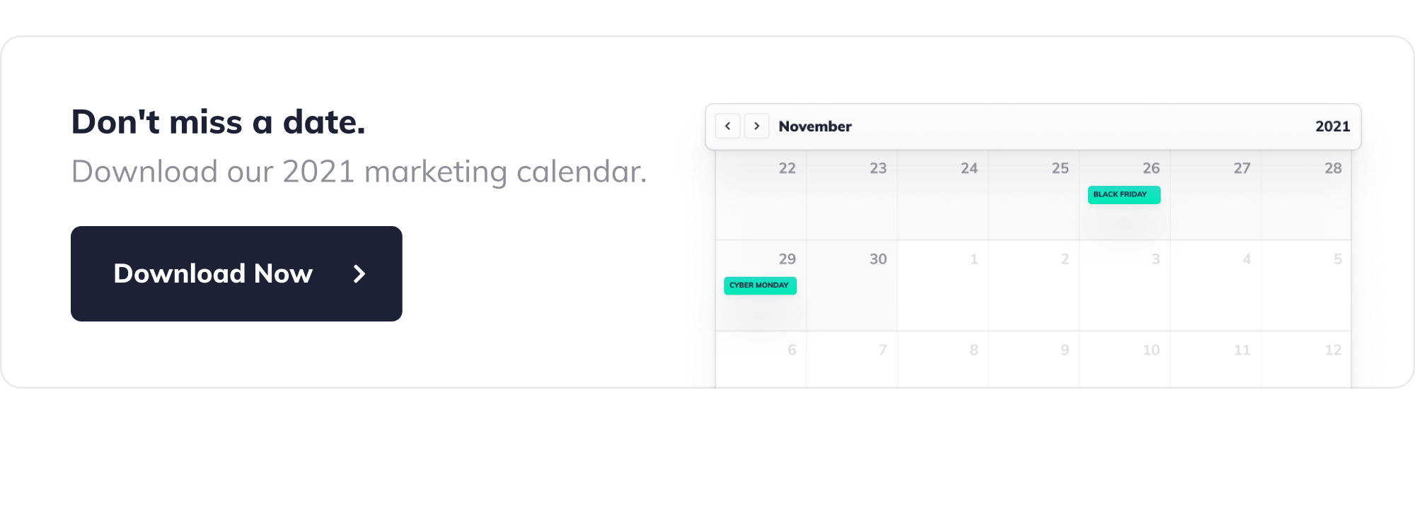 Download ecommerce marketing calendar for 2021