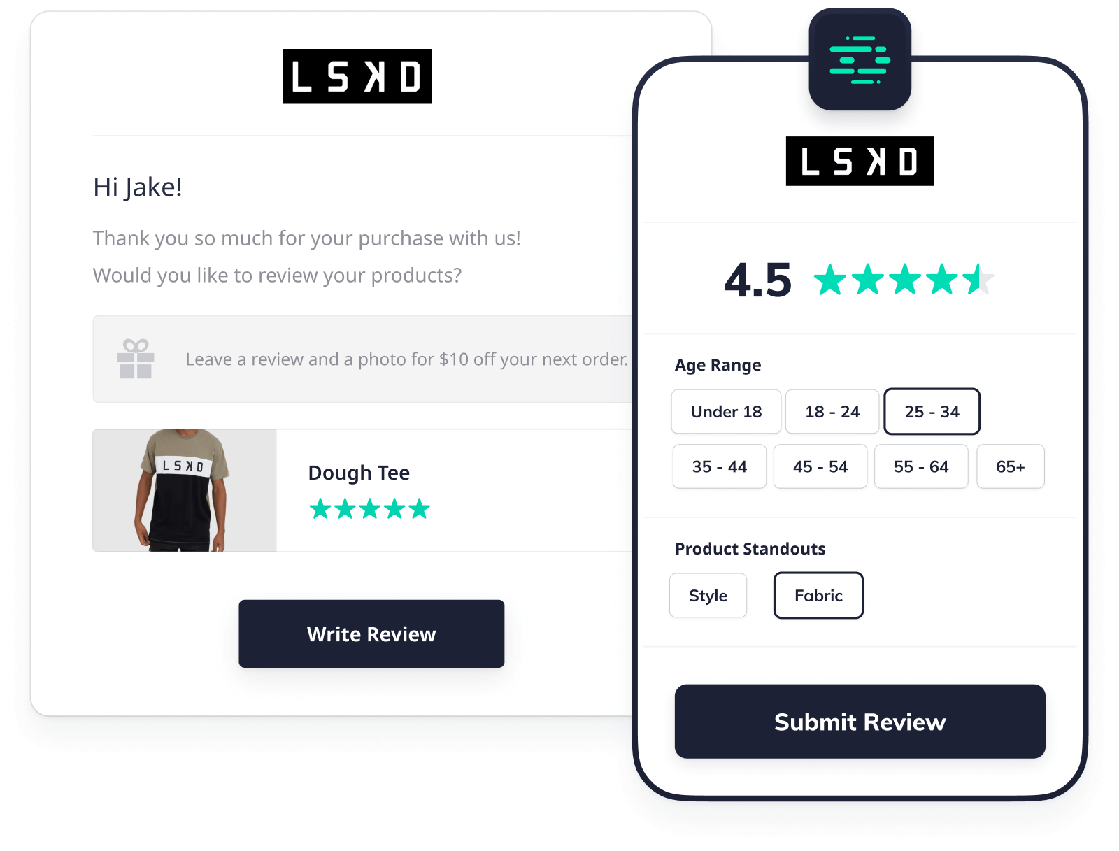 Review request email for LSKD