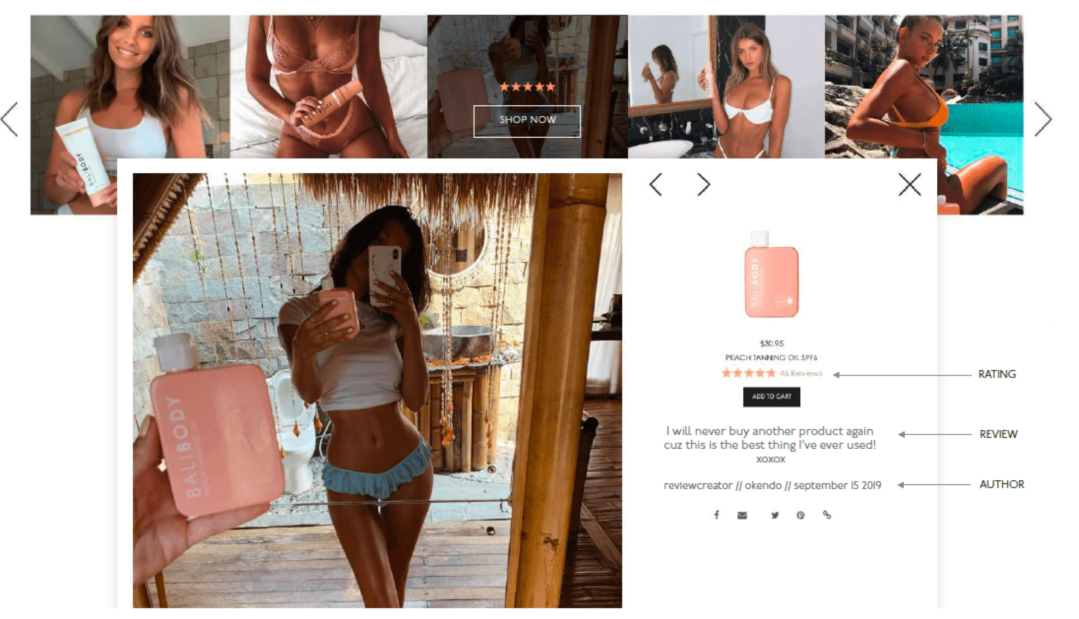 Product with Instagram media