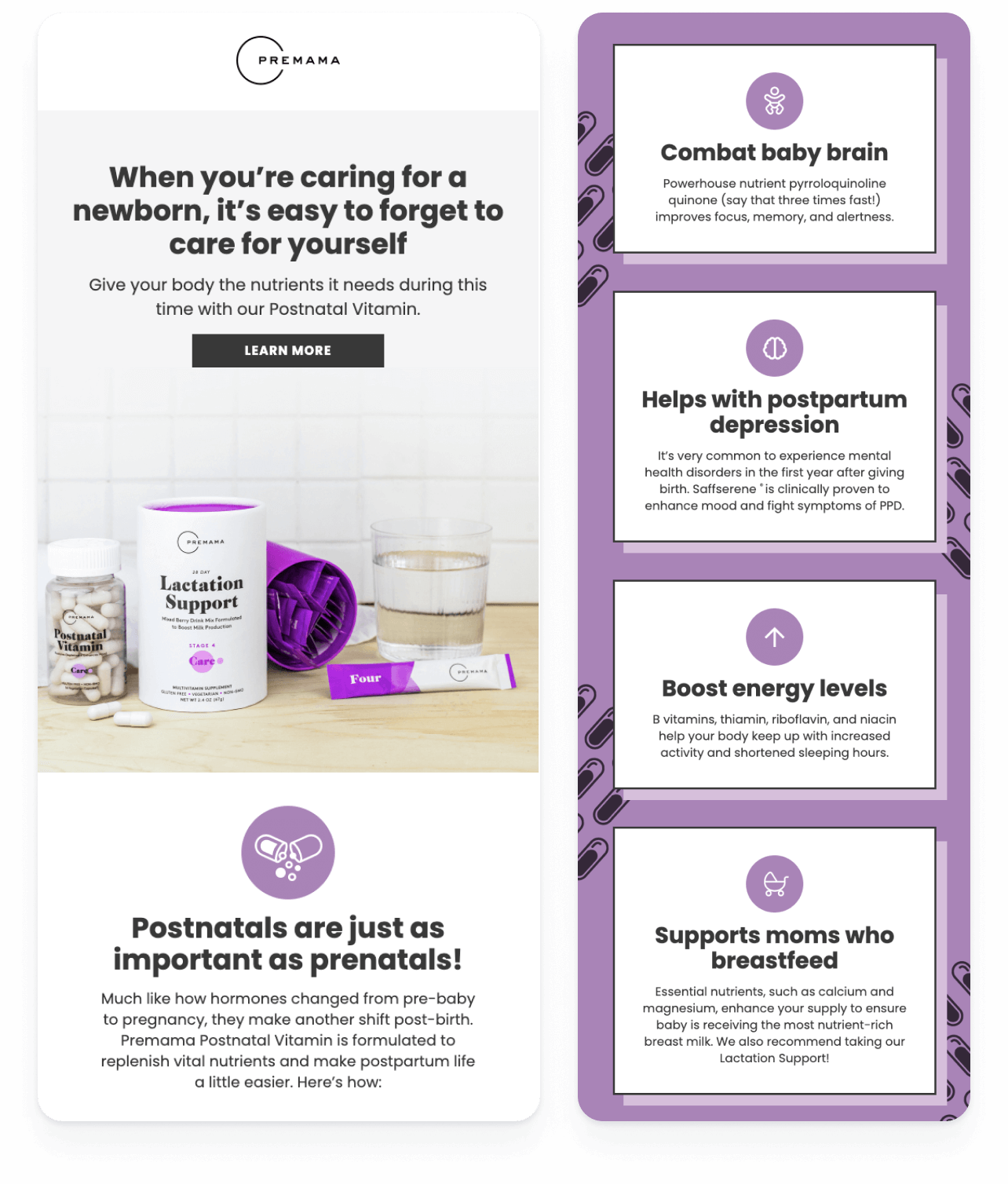 Email follow-up for Premama