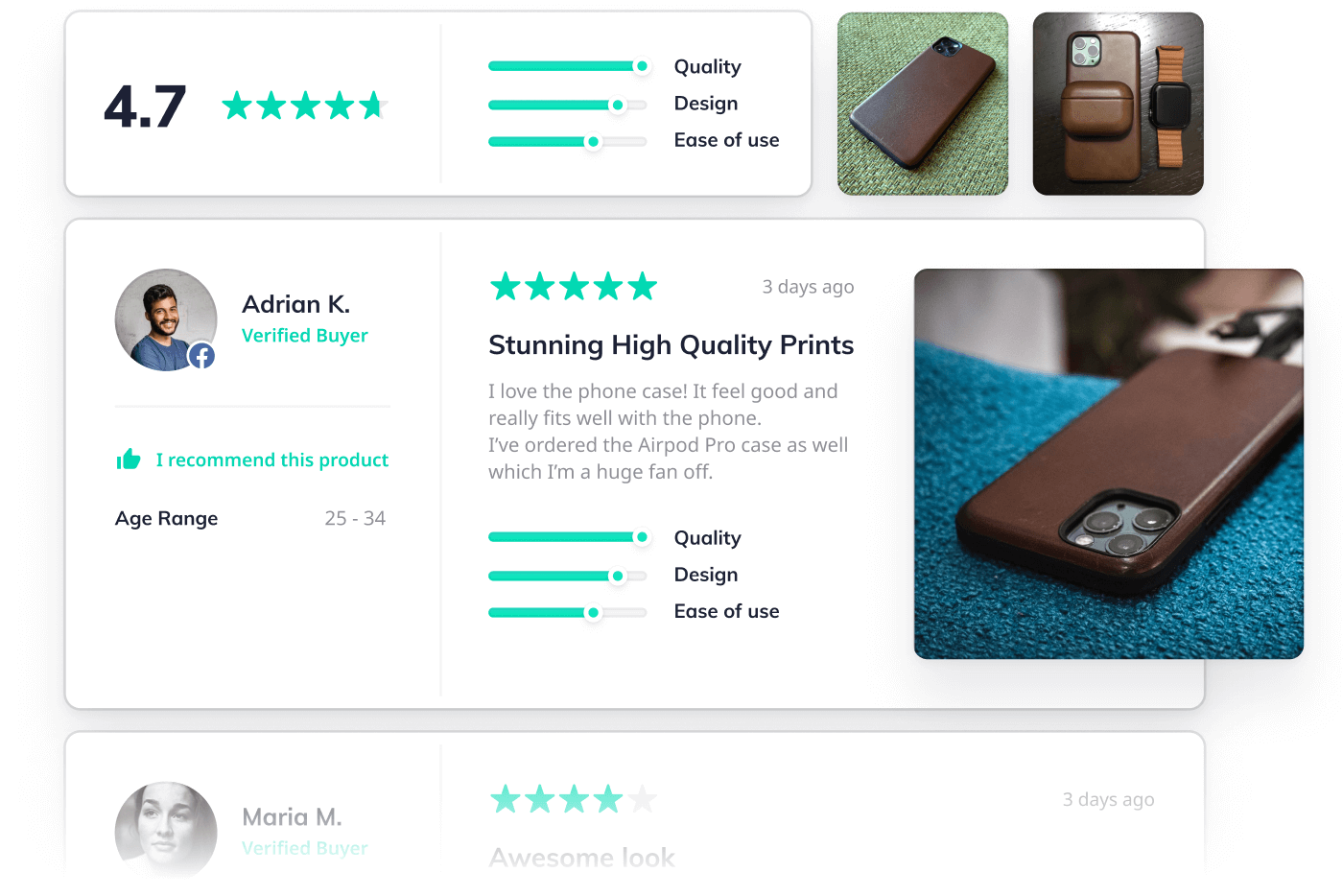 PDP page with reviews widget for Nomad