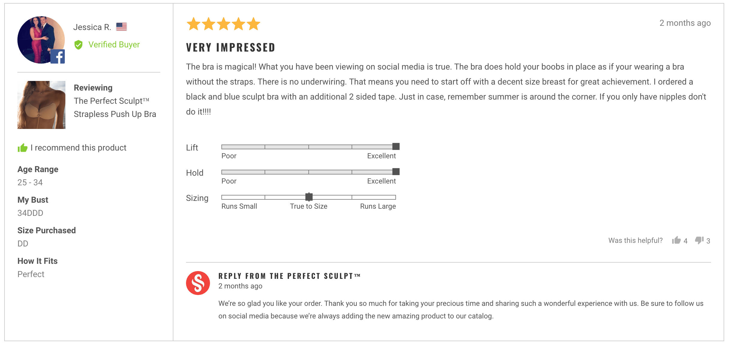 Review of product from The Perfect Sculpt