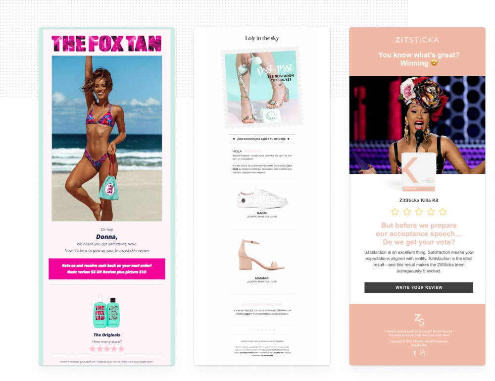 Email template being customised