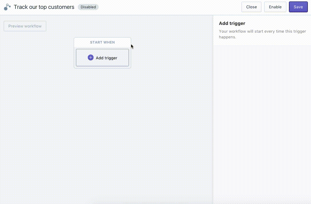 GIF showing Shopify Flow in action