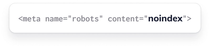 Meta tag to block search engine indexing for a webpage