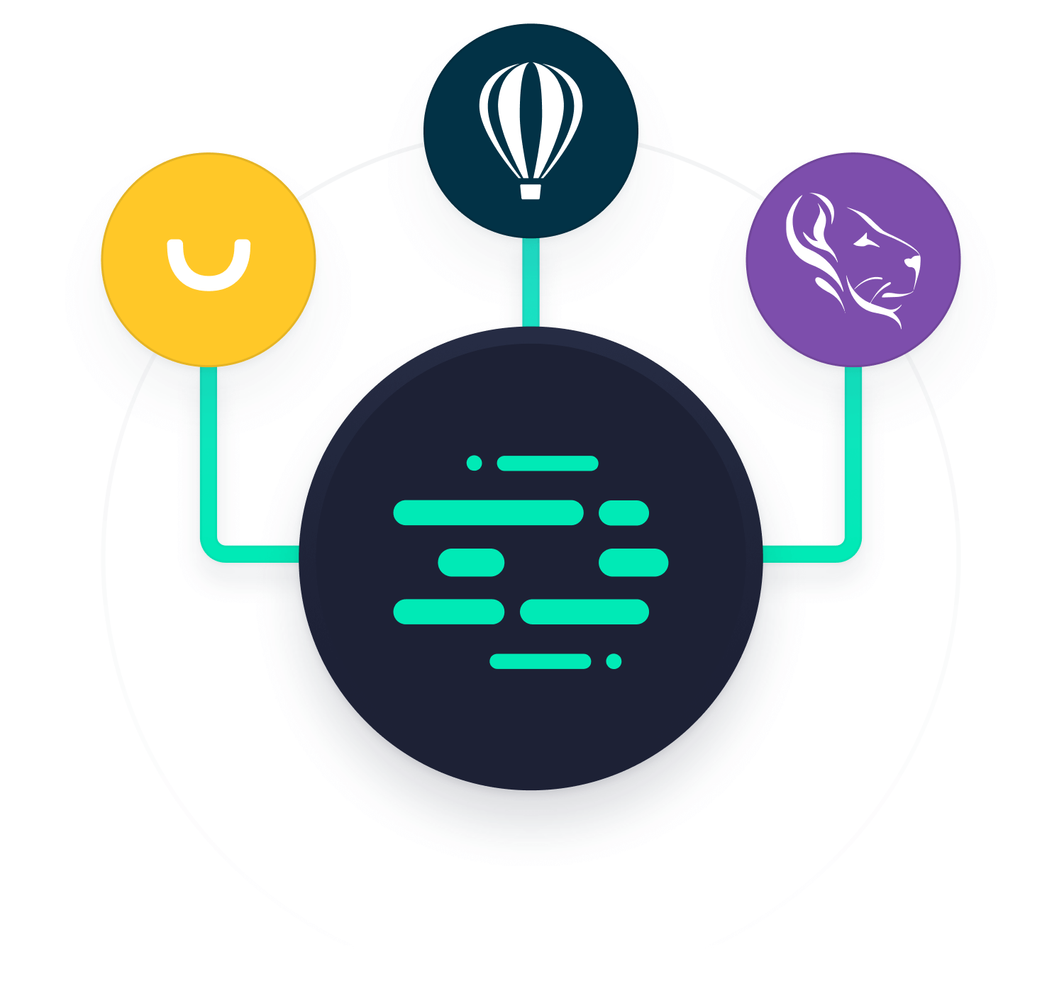 Integration bubbles with LoyaltyLion, Smile.io and Rise.ai