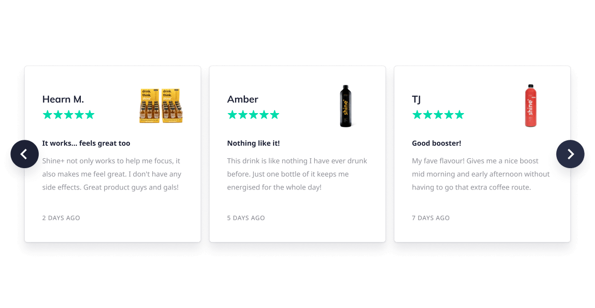 Carousel of reviews