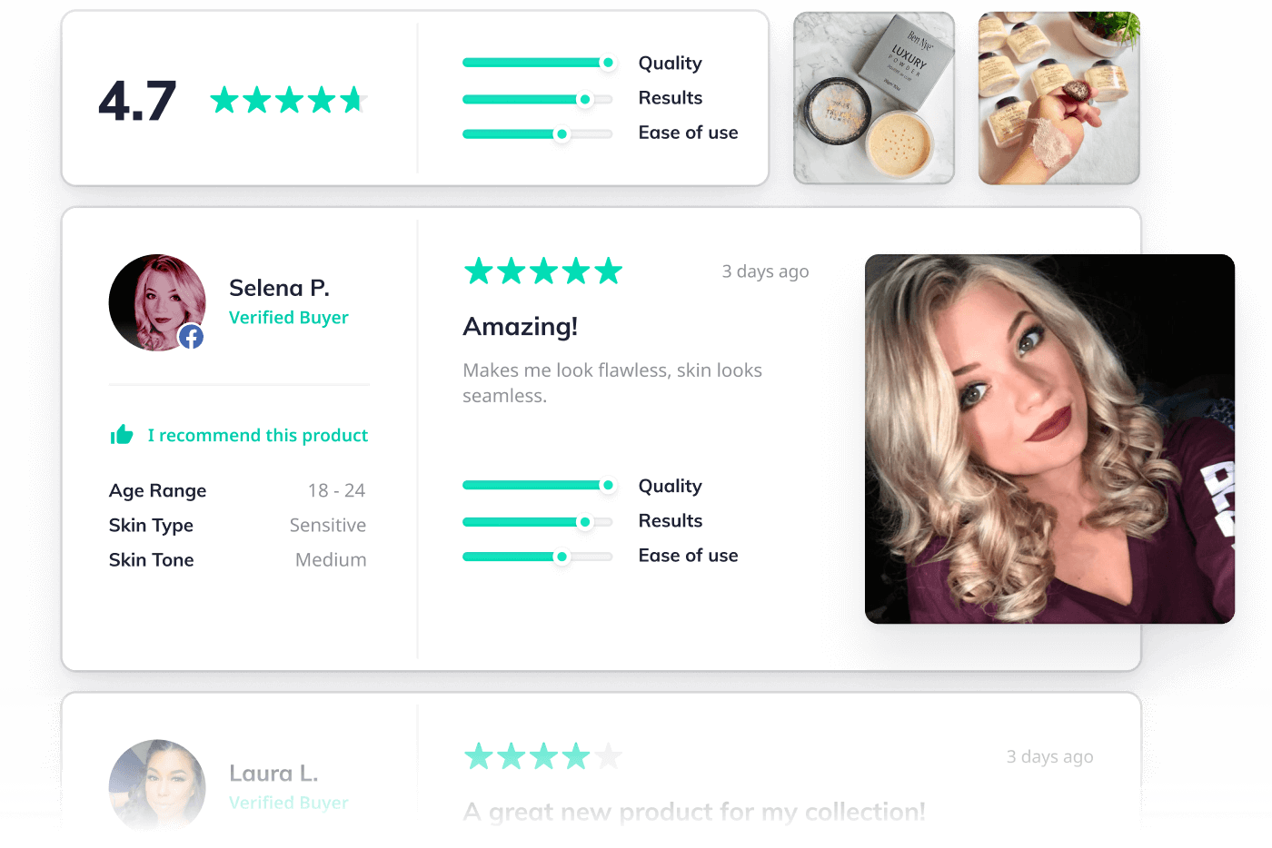 Product reviews widget